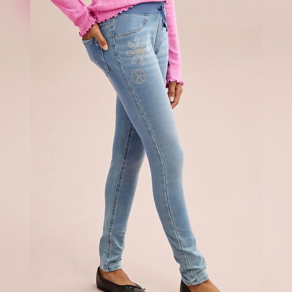 [EUC] SO Girls Plus Rib Waist Jeggings Jeans with Embellishments Sz 20 Plus